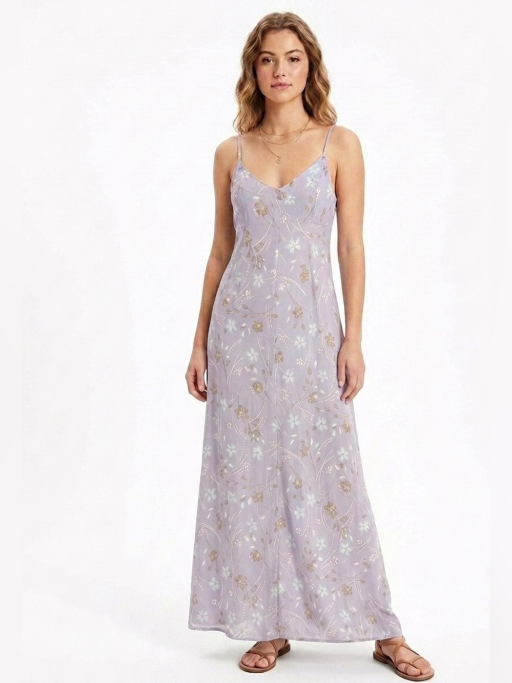 American Eagle Vintage $50 Floral Maxi Slip Dress Size 6 Cottagecore Boho